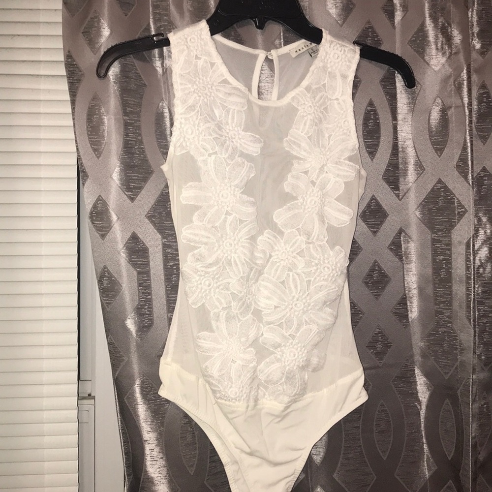 White See through body suit